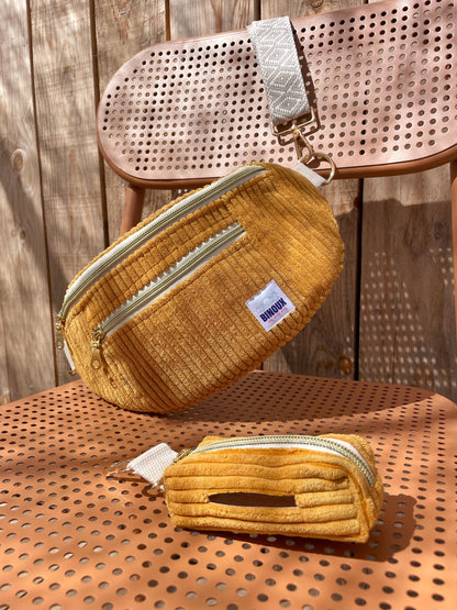 POCHETTE POUR SACS À DÉJECTIONS | VELOURS CÔTELÉ