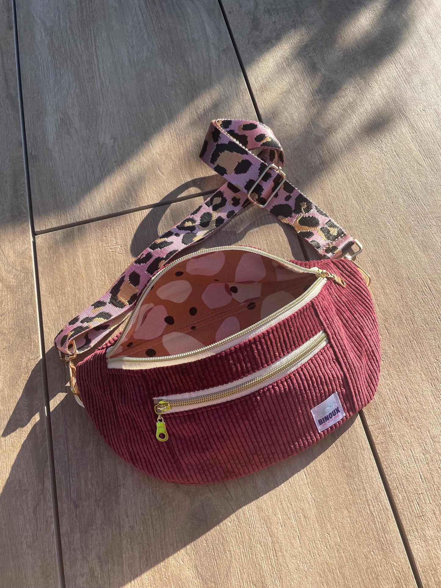 BANANE VELOURS CÔTELÉ & SANGLE PERSONALISABLE | XL