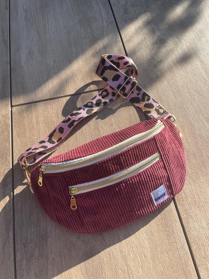 BANANE VELOURS CÔTELÉ & SANGLE PERSONNALISABLE | XS