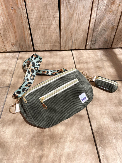 BANANE VELOURS CÔTELÉ & SANGLE PERSONALISABLE | XL