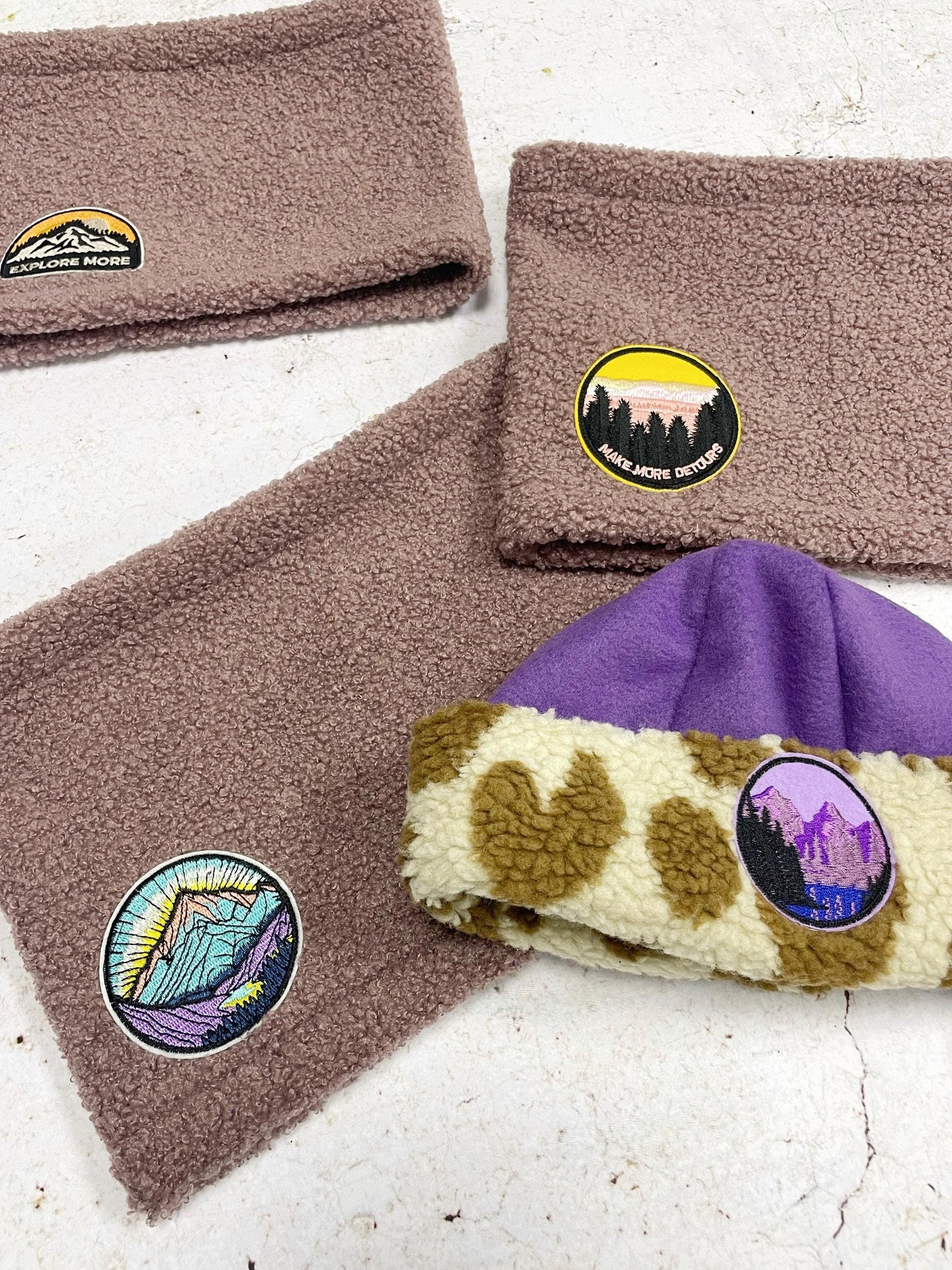 BONNET SHERPA LÉOPARD & VIOLET  | ENFANT