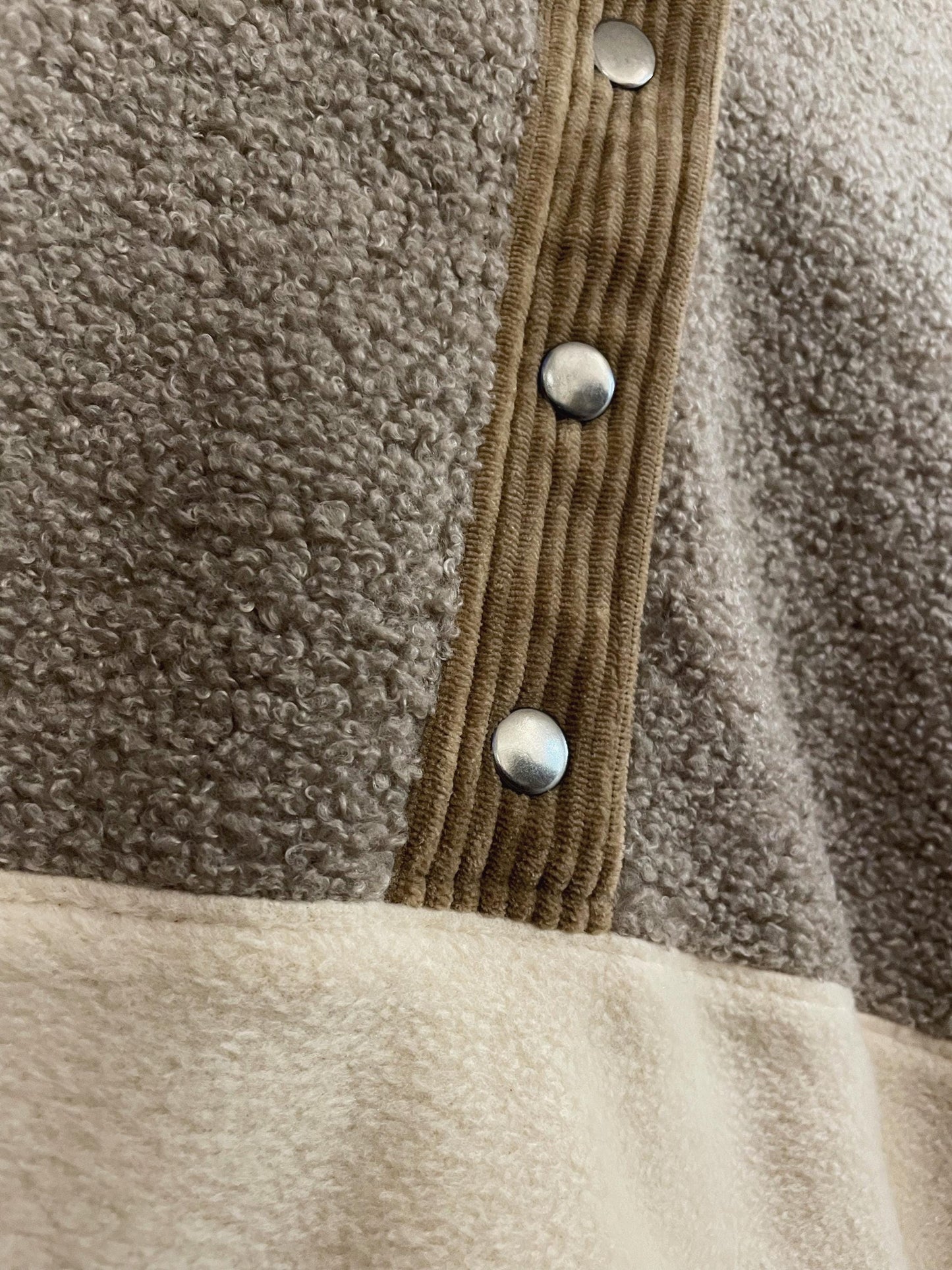 SWEAT POLAIRE BI-COLOR SHERPA BRUN & SABLE | ADULTE