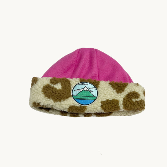 BONNET SHERPA LÉOPARD & ROSE | ENFANT