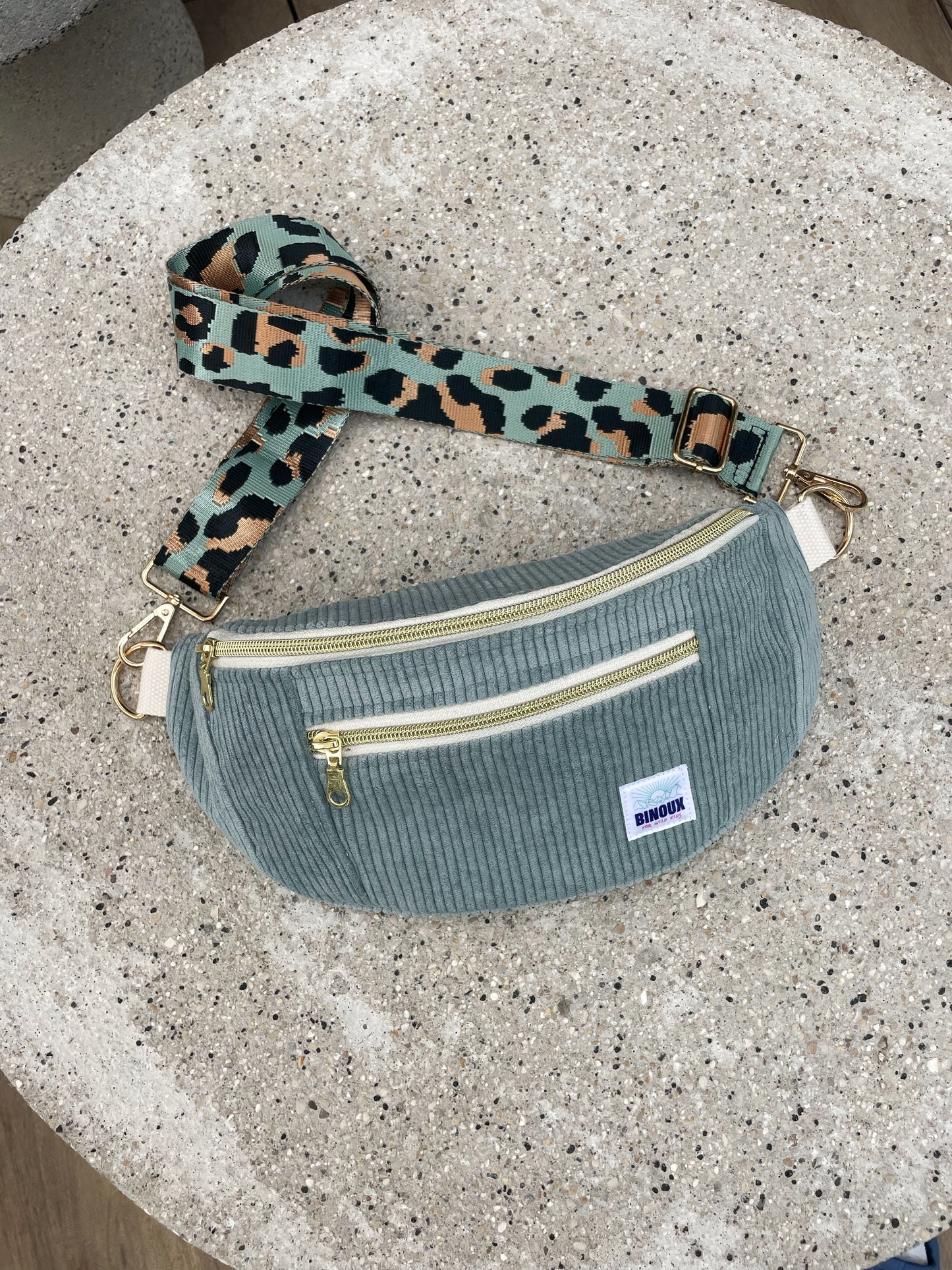 BANANE VELOURS CÔTELÉ & SANGLE PERSONALISABLE | XL