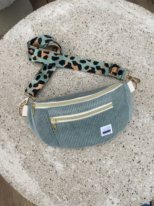 BANANE VELOURS CÔTELÉ & SANGLE PERSONALISABLE | XL