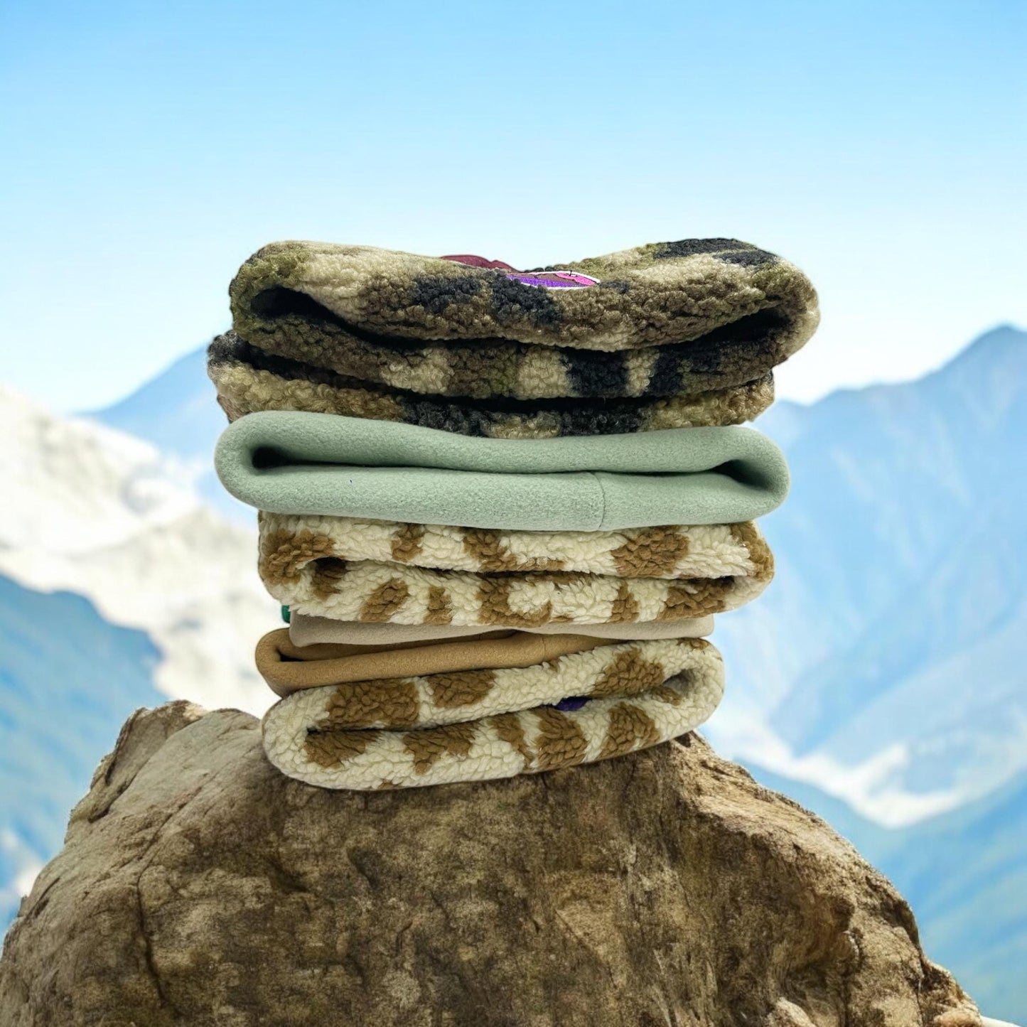 BONNET SHERPA LÉOPARD & VIOLET  | ENFANT