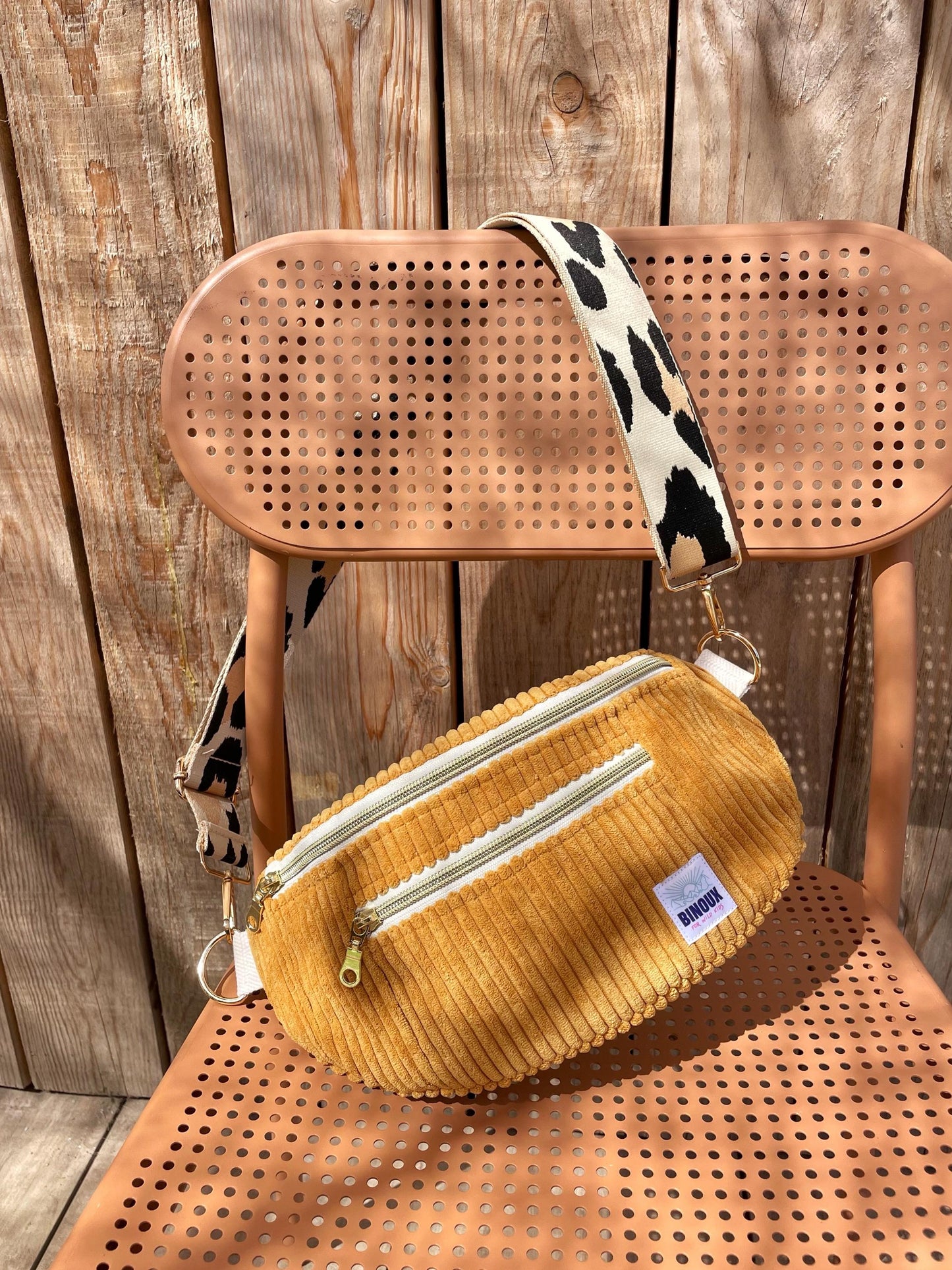 BANANE VELOURS CÔTELÉ & SANGLE PERSONALISABLE | XL
