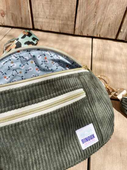 BANANE VELOURS CÔTELÉ & SANGLE PERSONALISABLE | XL